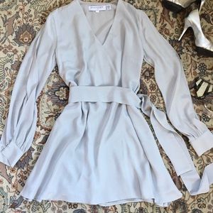 Keepsake The Label light grey silk dress.